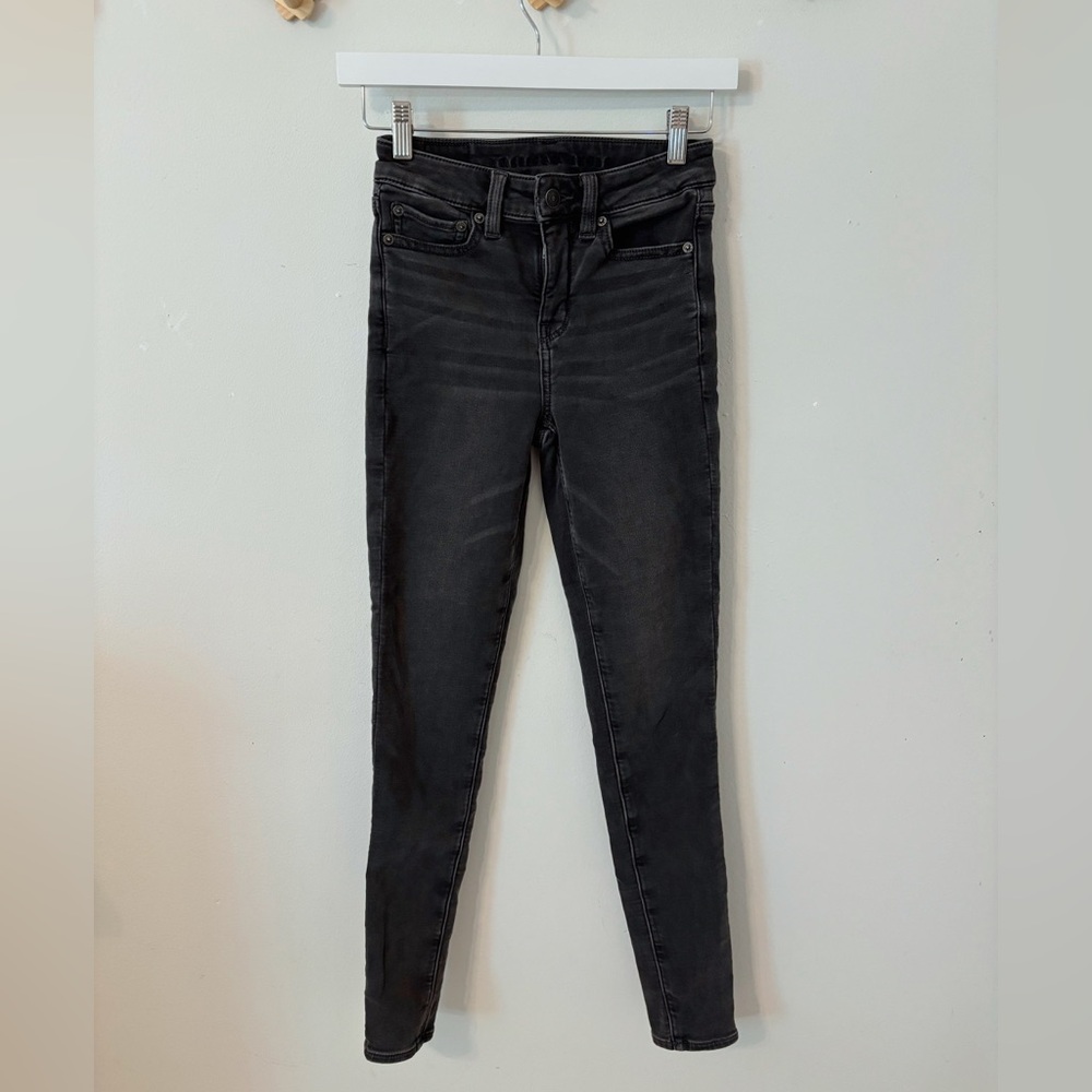 American Eagle Outfitters - Dark Gray - Super High-Rise Jeggings Jeans - Size 0